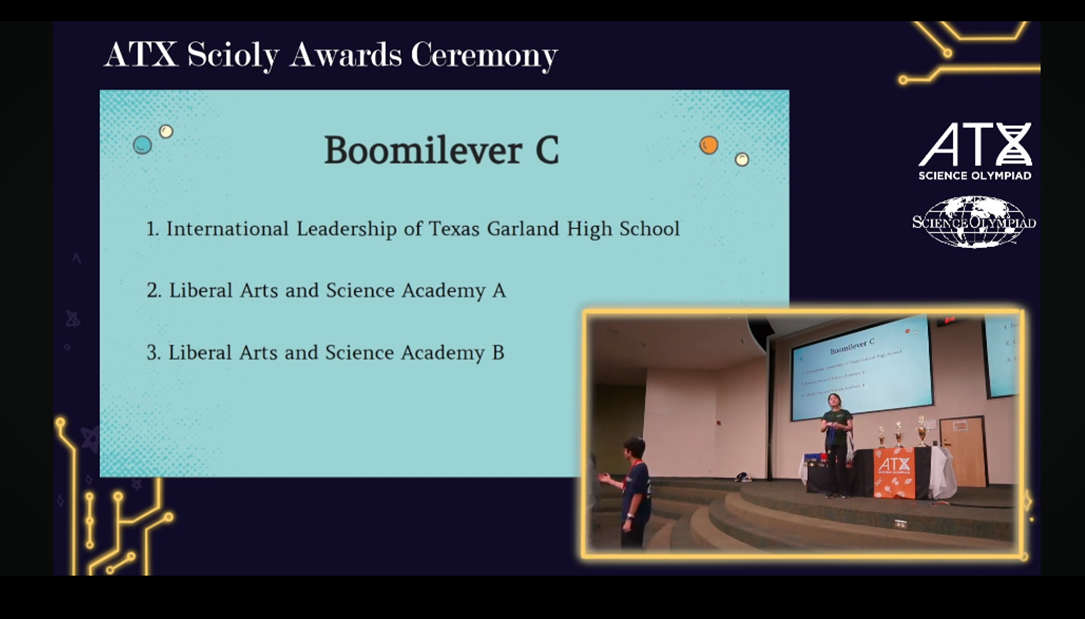 ATX Science Olympiad Awards Celemony